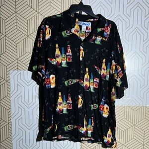 Utility Black Graphic Beers Men's Shirt